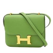 Hermès Vintage Pre-owned Tyg axelremsvskor Green, Dam