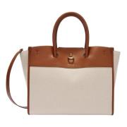 Furla Stilren Canvas Toteväska Beige, Dam