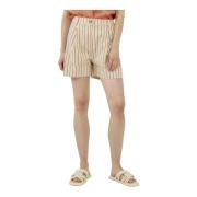 Silvian Heach Korta shorts med veck och uppvik Beige, Dam