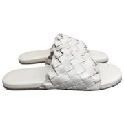 Bottega Veneta Vintage Pre-owned Laeder sandaler White, Dam