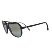 Chanel Vintage Pre-owned Plast solglasgon Black, Dam