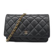 Chanel Vintage Pre-owned Laeder axelremsvskor Black, Dam