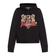 Dsquared2 Sweatshirt med logotyp Black, Dam