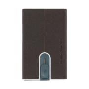 Piquadro Mörkbrun Kompakt Plånbok med RFID-skydd Brown, Herr