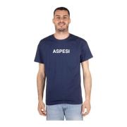 Aspesi Herr Basic T-shirt Blue, Herr