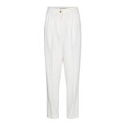 Tommy Hilfiger Dam Tapered Veckad Byxa White, Dam