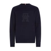 Tommy Hilfiger Monogram Crew Neck Sweatshirt Blue, Herr