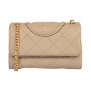 Tory Burch Mjuk Konvertibel Axelväska Beige, Dam