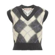 Marni Endive V Neck Sweater Multicolor, Dam