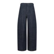 Lemaire Indigo Twisted Bältes Jeans Blue, Dam