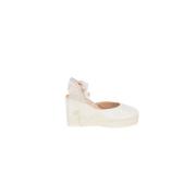 Manebí Virka espadriller Yucatan modell plattform Beige, Dam