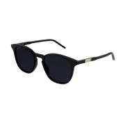 Gucci Runda solglasögon i vintagestil Black, Dam