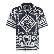 Dolce & Gabbana Sidenskjorta med framficka Multicolor, Herr
