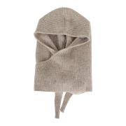 Ganni Mjuk Ull Balaclava Beige, Dam