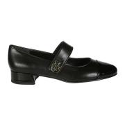 Tory Burch Klassiska Mary Jane Ballet Flats Black, Dam