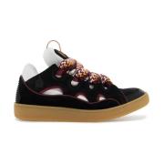 Lanvin Mesh Suede Curb Sneakers Black, Herr