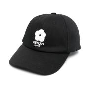 Kenzo Svart Blomma Broderad Baseballkeps Black, Herr