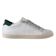 P448 John Denim Läder Sneakers Grön Sula White, Herr