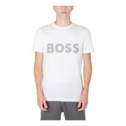 Hugo Boss Herr Vit Tryckt T-shirt White, Herr