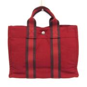 Hermès Vintage Pre-owned Canvas handvskor Red, Dam