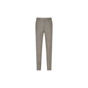 Oscar Jacobson Slim Fit Beige Flanellbyxor Brown, Herr