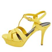 Yves Saint Laurent Vintage Pre-owned Laeder sandaler Yellow, Dam