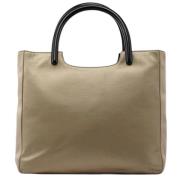 Prada Vintage Pre-owned Plast handvskor Beige, Dam