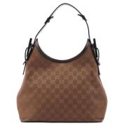 Gucci Vintage Pre-owned Canvas handvskor Brown, Dam