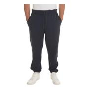 Emporio Armani Stretch Joggerbyxor med Knyt i Midjan Blue, Herr