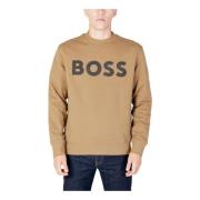 Hugo Boss Herr Brun Print Sweatshirt Brown, Herr