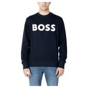 Hugo Boss Basis Crew Bomullströja Blue, Herr