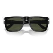 Persol Stiliga Unisex Solglasögon med Acetatram Black, Herr