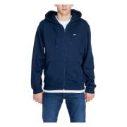 Tommy Hilfiger Herr Flag Zip Sweatshirt Blue, Herr