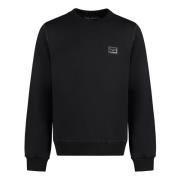 Dolce & Gabbana Bomulls Crew-Neck Sweatshirt Black, Herr