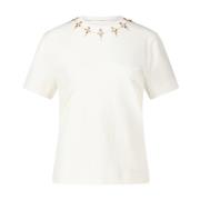 Marc Cain T-shirt med smyckedetaljer White, Dam