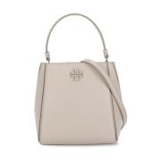 Tory Burch Beige Läderhandväska med Logotyp Beige, Dam