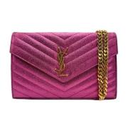 Yves Saint Laurent Vintage Pre-owned Tyg axelremsvskor Pink, Dam