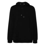 Lanvin Svart hoodie med patch Black, Herr