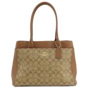 Coach Pre-owned Pre-owned Plast totevskor Beige, Dam