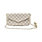 Louis Vuitton Vintage Pre-owned Tyg louis-vuitton-vskor Beige, Dam