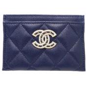 Chanel Vintage Pre-owned Laeder plnbcker Blue, Dam