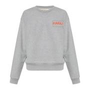 Marni Sweatshirt med logotyp Gray, Herr