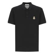 Moschino Svart Polo Skjorta med Teddy Bear Logo Black, Herr