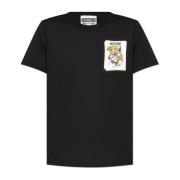 Moschino T-shirt med tryck Black, Dam