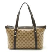 Gucci Vintage Pre-owned Canvas gucci-vskor Beige, Dam