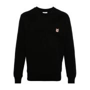 Maison Kitsuné Svart Sweatshirt Aw24 Herrmode Black, Herr