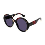 Gucci Svart Violett Solglasögon Gg1628S Modell Black, Unisex