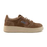 Autry Brun Texas Medalist Low Mocka Sneakers Beige, Dam