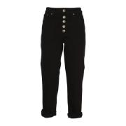 Dondup Svarta Jeans med Juvelutsmyckning Black, Dam