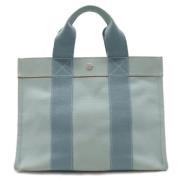 Hermès Vintage Pre-owned Canvas handvskor Blue, Dam